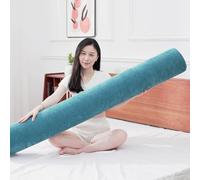 Miaogoo Long Body Pillow Adults Children Bolster for Hug Sleep, Memory Foam Round Bolster Pillows, Side Sleeper Cylindrical Full Body Pillow for Back Neck Leg Support (Blue,150x20cm)
