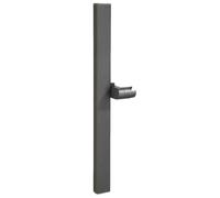 Miaogoo Shower Riser Rail Kit, Aluminium Square Shower Slide Rail with 360° Rotatable Shower Handheld Holder for Bathroom, Wall Mounted Shower Slide Bar (80cm,Grey)