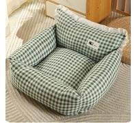 Miaogoo Soft Cat Couch Dog Sofa Bed, Cozy Pet Bed Cushion Armrest and Backrest, Non-slip Pet Calming Pad Sleeping Mattress for Small Dogs Cats (47x42cm)