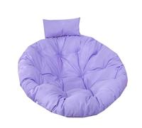 Miaogoo Soft Removable Swing Pad with Neck Pillow, Indoor Furniture Hanging Basket Chair Cushion, Comfortable Wicker Rattan Hammock Pad, Washable Non-Slip Egg Chair Cushion (Light Purple,105cm)