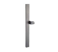 Miaogoo Square Shower Riser Rail, Bathroom Round Shower Slide Bar Wall Mounted, 360° Rotatable 60cm Adjustable Shower Head Holder Slider Rail, Shower Rail Kit 65cm (60cm,Square - Brushed Grey)