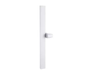 Miaogoo Square Shower Riser Rail Kit, Round Wall Mounted Shower Rail, Segmented Shower Slider Rails Aluminium Bathroom Bar with 360° Rotatable Shower Head Holder (60cm,Square - White)
