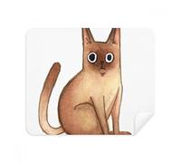 Miaoji Painting Watercolor Cat Siamese Phone Screen Cleaner Glasses Cleaning Cloth 2pcs Suede Fabric