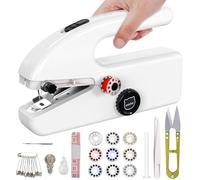 MIAOKE 2026 Upgraded Battery and Type-C Power Portable Handheld Sewing Machine, 2 Speed Modes Mini Sewing Machine for Couturier, Tailor, Beginner, Easy to Use at Home, Studio and Many Occasions