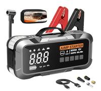 MIAOKE 9000A Upgraded Car Jump Starter, 22 Cylinders, 90s Fast Inflation, High-Definition Display with Led Lights, Ai Chip, 12V, 150PSI Air Compressor, Suitable for Diesel Vehicles, Cars, Motorcycles