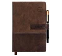 MIAOKE A5 Lined Journal Notebook with Magnetic Closure, 300 Pages Leather with Luxury Pen, Hardcover Professional Notebook for Office, Travel, Business