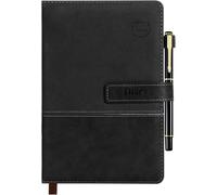 MIAOKE A5 Lined Journal Notebook with Magnetic Closure, 301 Pages Leather with Luxury Pen, Hardcover Professional Notebook for Office, Travel, Business