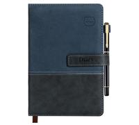 MIAOKE A5 Lined Journal Notebook with Magnetic Closure, 302 Pages Leather with Luxury Pen, Hardcover Professional Notebook for Office, Travel, Business