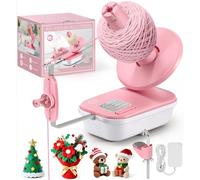 MIAOKE Electric Yarn Winder,High Speed Yarn Ball Winder Three Gears Adjustable 4-10oz Large Automatic Winder for Crocheting Convenient and Easy Use, Good Helper for Knitting Enthusiast-Pink