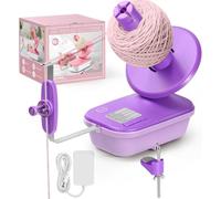 MIAOKE Electric Yarn Winder,High Speed Yarn Ball Winder Three Gears Adjustable 4-10oz Large Automatic Winder for Crocheting Convenient and Easy Use, Good Helper for Knitting Enthusiast-Purple