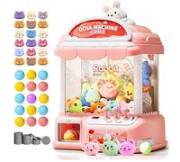 MIAOKE Large Claw Machine for Kids, Musical Electronic Arcade Game Console with Adjustable Sound, Christmas and Birthday Gift for Kids, Includes 30 Toys & 24 Game Coins & 20 Surprise Eggs