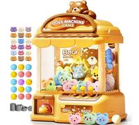 MIAOKE Large Claw Machine for Kids, Musical Electronic Arcade Game Console with Adjustable Sound, Christmas and Birthday Gift for Kids, Includes 30 Toys & 24 Game Coins & 20 Surprise Eggs