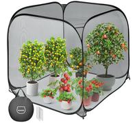 MIAOKE Pop Up Mesh Plant Cover, 90×90x97 cm No Build Garden Netting Protection Against Insects, Raised Bed Cover for Barrier Against Insects for Vegetable Plant Fruit Animals