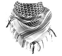 MiaoMa Thicker 100% Cotton Military Shemagh Tactical Desert Keffiyeh Scarf Wrap White