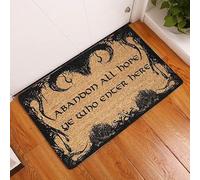 MIAOMANSENSTORE Door mat indoor Abandon All Hope Ye Who Never Enter Here Doormat, Creepy Home Doormat Home Decor