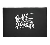 MIAOMANSENSTORE Door mat indoor Ballet Dancing Is My Happy Hour Doormat, Ballet Dance Lovers Welcome Home Doormat Home Decor