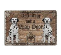 MIAOMANSENSTORE Door mat indoor Dalmatian Doormat, Definitely Not A Trap Door Dalmatian Welcome Doormat Home Decor