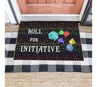 MIAOMANSENSTORE Door mat indoor Game Dnd Initiative Doormat Roll For Initiative Doormat, Gamer Home Decorative Welcome Doormat Home Decor