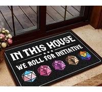 MIAOMANSENSTORE Door mat indoor In This House We Roll For Initiative Doormat, Dungeons and Dragons Home Doormat Home Decor, TTha-6398