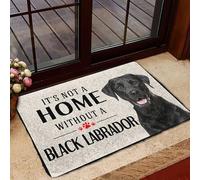 MIAOMANSENSTORE Door mat indoor Its Not A Home Without A Black Labrador Dog Doormat, Black Labrador Dog Lovers Home Decorative Welcome Doormat Home Decor, TTha-3921