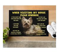 MIAOMANSENSTORE Door mat indoor When Visiting My House Please Remember Yorkshire Terrier Dog Doormat, Yorkshire Terrier Dog Lovers Home Decorative Welcome Doormat Home Decor