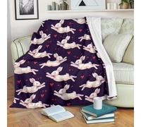 MIAOMANSENSTORE Personalized Blanket With Name I Love You To The Moon Polar Bears Newborn Son Daughter Niece Granddaughter Birthday Christmas Customized Fleece Blanket