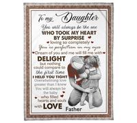 MIAOMANSENSTORE Personalized To My Bonus Daughter Blanket from Stepmom Floral Air Mail Letter I Love You Stepdaughter Birthday Christmas Customized Fleece Blanket