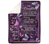 MIAOMANSENSTORE Personalized To My Bonus Daughter Blanket From Stepmom Stepdad Sometimes It's Hard Eagle Stepdaughter Birthday Gifts Christmas Customized Fleece Blanket
