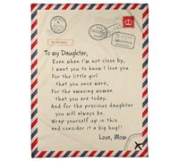 MIAOMANSENSTORE Personalized To My Daughter Blanket From Mom Mother African Woman Whenever You Feel Overwhelmed Daughter Birthday Graduation Customized Fleece Blanket