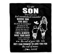 MIAOMANSENSTORE Personalized To My Daughter Blanket From Mom Mother Dad Polar Bear Never Forget I Love You Daughter Birthday Christmas Customized Fleece Blanket