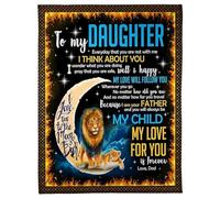 MIAOMANSENSTORE Personalized To My Daughter Gifts From Mom Dad Blanket Don't Give Up Elephant Gifts For Daughter Birthday Graduation Christmas Customized Fleece Blanket
