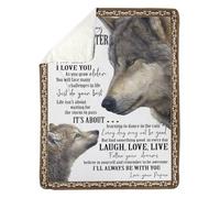 MIAOMANSENSTORE Personalized To My Goddaughter Gift Blanket From Godmother Aunt Sometimes It's Hard Wolf Goddaughter Birthday Gifts Christmas Customized Fleece Blanket