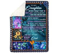 MIAOMANSENSTORE Personalized To My Mom Blanket From Daughter Floral Butterfly Thank You Loving Mother Birthday Mothers Day Christmas Customized Bed Fleece Blanket