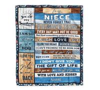 MIAOMANSENSTORE Personalized To My Niece Blanket From Aunt Auntie Uncle I Love You Wood Niece Birthday Christmas Thanksgiving Graduation Customized Fleece Blanket