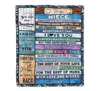 MIAOMANSENSTORE Personalized To My Niece Blanket From Aunt Auntie Uncle Wood Whenever You Feel Overwhelmed Niece Birthday Graduation Christmas Customized Fleece Blanket