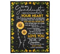 MIAOMANSENSTORE Personalized To My Niece Blanket From Aunt Uncle Once Upon A Time When I Asked God For An Angel Sunflower Niece Birthday Christmas Customized Fleece Blanket