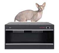 Miaomi Constant Temperature Pet Box, Closed Type Cat Bed, with Heating Bulbs, Detachable and Replaceable Light Bulb(Black)