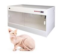 Miaomi Hairless Cats Constant Temperature Pet Box,Puppy Incubator,Multiple Vents Wood Panel,Transparent Acrylic Door(Beige)