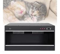 Miaomi Heating Pet Incubator Box, Kitten Incubator,with Led Lighting, Sealed Wire Box, Independent Button Control(Black)
