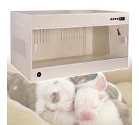 Miaomi Visual Humidity Kennel, Cats/dogs Pet Incubator Box, for Pet Therapy/pet Hatching,with Ventilation Fan/heating Lamp(Beige)