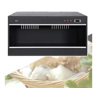 Miaomi Winter Constant Temperature Kitten Bed, Dynamic Visual Humidity Pet Incubator Box, with Transparent Door(Black)