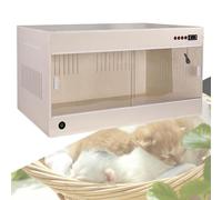 Miaomi Winter Constant Temperature Kitten Bed, Pet Incubator Box, Vents Fan, Beige-80-50-50