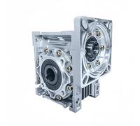 MIAOSHE NMRV050 Worm Gearbox Speed Reducer 104x104mm Flange with 11mm Input Shaft 25mm Output Bore for Gear Regulation Motor Metal Gearbox(Ratio 15 to 1)