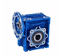 MIAOSHE NMRV050 Worm Gearbox Speed Reducer 80B14 Round Flange with 19mm Input Shaft 25mm Output Bore Metal Gearbox(Ratio 80 to 1)
