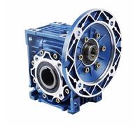 MIAOSHE NMRV050 Worm Gearbox Speed Reducer 80B5 Round Flange with 19mm Input Shaft 24mm Output Bore Metal Gearbox(Ratio 10 to 1)