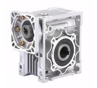 MIAOSHE NMRV050 Worm Gearbox Speed Reducer 86x86mm Flange with 14mm Input Shaft 25mm Output Bore for NEMA34 Motor Metal Gearbox(Ratio 5 to 1)