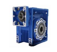 MIAOSHE NMRV075 Worm Gearbox Speed Reducer 86x86mm 3.38" Flange with 14mm Input 28mm Output Bore for NEMA34 Motor Metal Gearbox(Ratio 20 to 1)