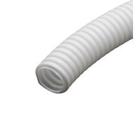 MIAOSHE Plastic Corrugated Pipe Protective Sleeve 11.6mm 15.8mm 13mm PP Insulated Corrugated Pipe Wire Hose Threading Hose Air Pipe(White,AD 25 x ID 20mm)