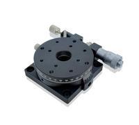 MIAOSHE RS60-L Heavy Duty Rotary Sliding Table Micrometer 60mm Manual Precision R Axis Angle Platform with 360 Degree Rotation Module