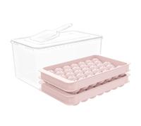 Miaowoof Mini Ice Cube Tray Balls,Round Ice Ball Maker Mold for Freezer,Sphere Ice Cube Tray Making 1in X 99PCS Circle Ice Chilling Cocktail Whiskey Tea & Coffee(3 Packs) (Pink)
